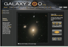 Kielelezo 5.3: Input screen ambapo wapiga kura walitakiwa kuainisha picha moja. Chanzo: www.galaxyzoo.org.