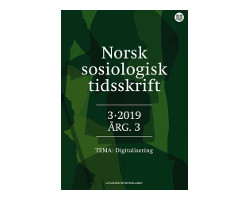 Norsk Sosiologisk Tidsskrift 3-2019 Cover